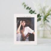 Stijlvol fotohuwelijk sparen de Uitnodiging van de (Staand voorkant)