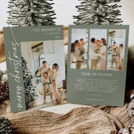 Stijlvol fotojaar in de Review Vrolijk Kerstfeest Feestdagenkaart