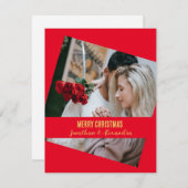 Stijlvol fotoraster Rood schattig paar (Voorkant / Achterkant)