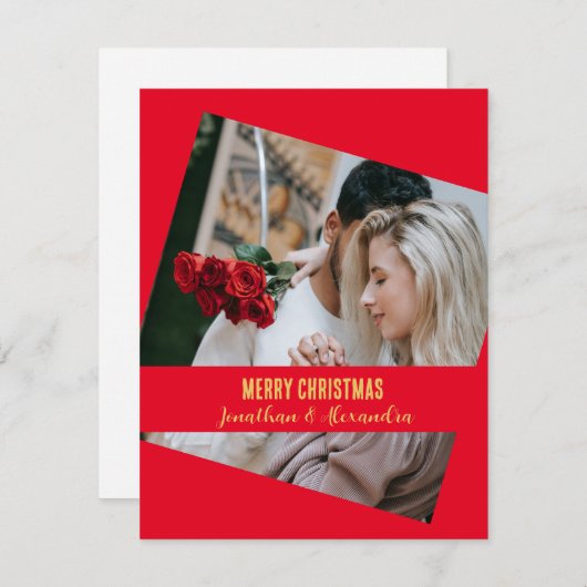 Stijlvol fotoraster Rood schattig paar (Voorkant / Achterkant)