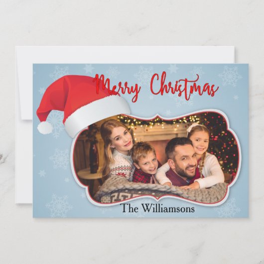 Stijlvol fotovenster met kerstkerstmis feestdagenkaart (Voorkant)