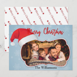 Stijlvol fotovenster met kerstkerstmis feestdagenkaart