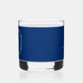 Stijlvol frame Navy Monogram Whisky Glas (Links)