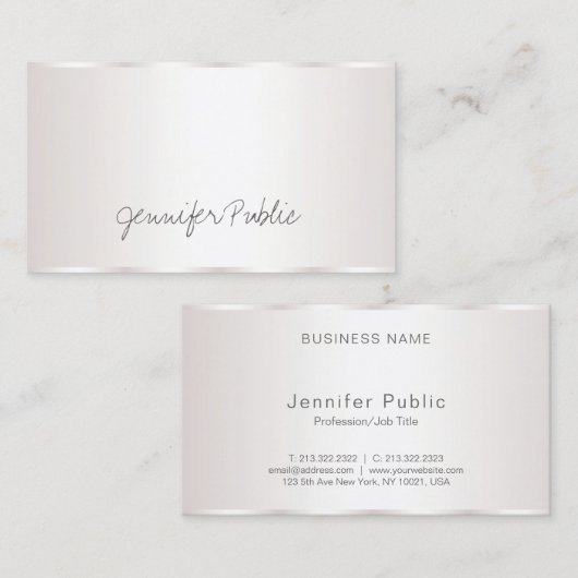 Stijlvol Freehand-script elegant glamoureus Visitekaartje (Voorkant / Achterkant)