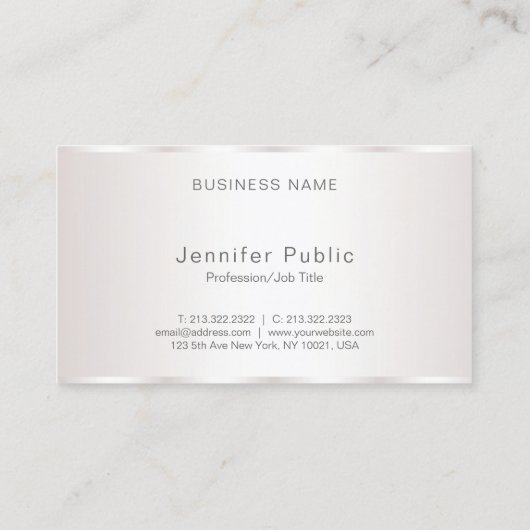 Stijlvol Freehand-script elegant glamoureus Visitekaartje (Achterkant)