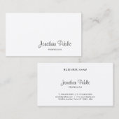 Stijlvol Freehand Script Modern elegant design top Visitekaartje (Voorkant / Achterkant)