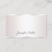 Stijlvol Freehand Script Modern Glam Plain Luxury Visitekaartje (Voorkant)