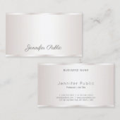 Stijlvol Freehand Script Modern Glam Plain Luxury Visitekaartje (Voorkant / Achterkant)