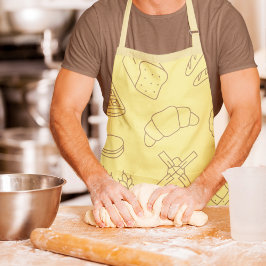 Stijlvol Fun Bakken & Koken Geel Donuts Brood Schort