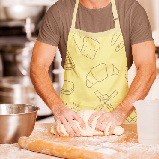 Stijlvol Fun Bakken & Koken Geel Donuts Brood Schort