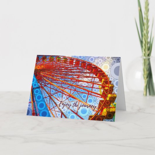 Stijlvol Fun Ferris Wheel Geniet van het journaal Kaart (Voorkant)