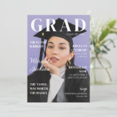 Stijlvol Fun Modern Afstuderen Magazine 2025 Kaart (Staand voorkant)