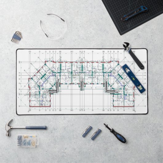 Stijlvol & Functioneel Blauwdruk Bureaumat (Werkstation)