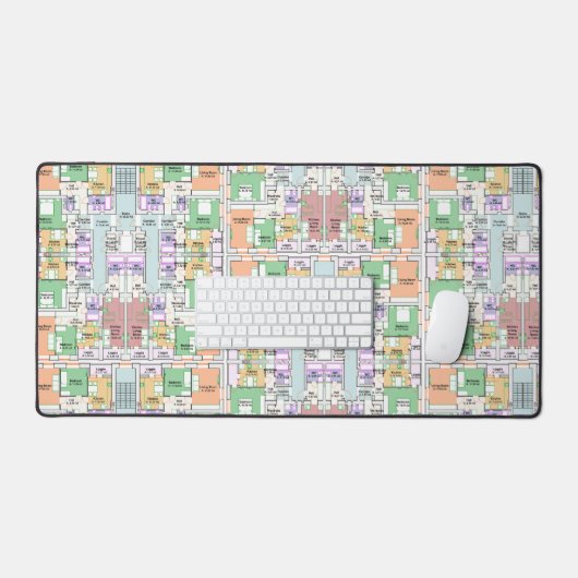 Stijlvol & Functioneel Blauwdruk Bureaumat (Keyboard & Muis)