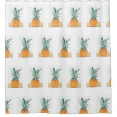 Stijlvol Funky Ananas Patroon Douchegordijn (Voorkant)