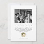 Stijlvol Gala Custom Event Logo Foto Wit Goud Kaart (Achterkant)