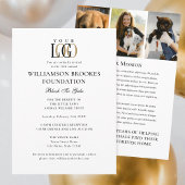 Stijlvol Gala Custom Event Logo Foto Wit Zwart Kaart