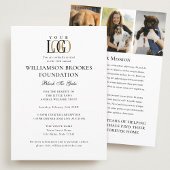 Stijlvol Gala Custom Event Logo Foto Wit Zwart Kaart