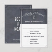 Stijlvol gebabelde weddenschappen / RSVP-kaarten RSVP Kaartje (Voorkant / Achterkant)