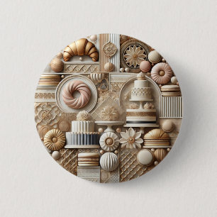 Stijlvol gebak en bakken ronde button 5,7 cm