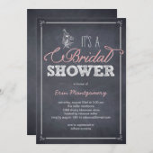 Stijlvol gebalste bridale douchevernodigingen kaart (Voorkant / Achterkant)