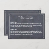 Stijlvol gebalste richtingenkaart informatiekaartje (Voorkant / Achterkant)