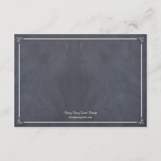 Stijlvol gebalste richtingenkaart informatiekaartje (Achterkant)