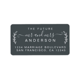 Stijlvol Gebladerte Toekomst Meneer Mevrouw Trouw  Etiket