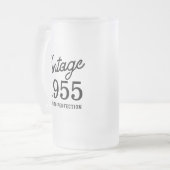 Stijlvol  geboortejaar oud tot perfect matglas bierpul (Voorkant links)