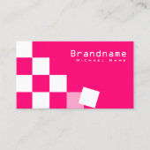 Stijlvol geborduurd roze en witte professionele af visitekaartje (Voorkant)