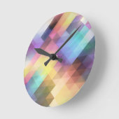 Stijlvol gebrand geometrisch patroon ronde klok (Hoek)