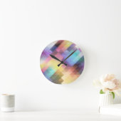 Stijlvol gebrand geometrisch patroon ronde klok (Huis)