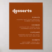 Stijlvol gebrand Sinaasappel bruiloft Dessert Bar  Poster (Voorkant)