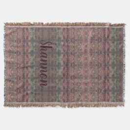 Stijlvol gebundeld design met naamtypografie deken