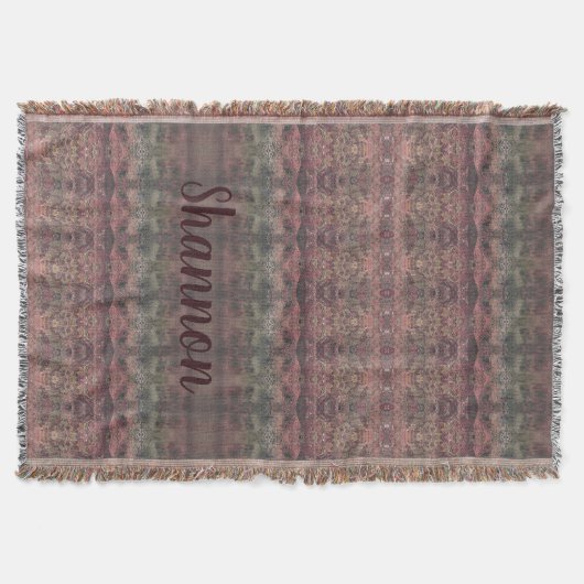 Stijlvol gebundeld design met naamtypografie deken (Voorkant)