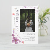 Stijlvol geeft hij me vlinder foto Vrijgezellenfee Kaart (Staand voorkant)