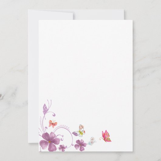 Stijlvol geeft hij me vlinder foto Vrijgezellenfee Kaart (Achterkant)