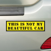 Stijlvol geel aangepast schrift bumpersticker (Op auto)