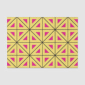 Stijlvol geel en roze geometrisch patroon tissuepapier (Voorkant)