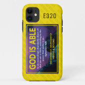 Stijlvol Geel GOD IS ABSOLUUT Monogram Case-Mate iPhone Case (Achterkant)