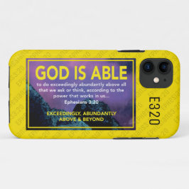 Stijlvol Geel GOD IS ABSOLUUT Monogram Case-Mate iPhone Case
