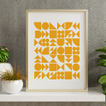 Stijlvol geel modern Geometrisch ontwerp Poster<br><div class="desc">Stijlvol Geel Modern Geometrische Vorm Poster van het Ontwerp</div>