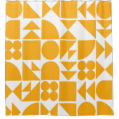 Stijlvol geel modern Geometrisch patroon Douchegordijn (Voorkant)