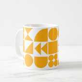 Stijlvol geel modern Geometrisch patroon Koffiemok (Voorkant links)