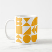 Stijlvol geel modern Geometrisch patroon Koffiemok (Links)