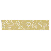 Stijlvol geel patroonpatroon moderne boerderij korte tafelloper (Horizontaal)