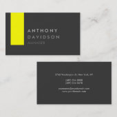 Stijlvol Geel Tijdelijk Visitekaartje (Voorkant / Achterkant)