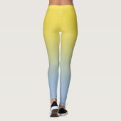 Stijlvol geel tot lichtblauw verloop leggings (Achterkant)