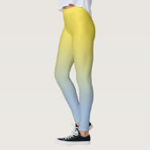Stijlvol geel tot lichtblauw verloop leggings (Links)