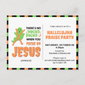 Stijlvol GEEN HOCUS POCUS Christelijk Halloween Uitnodiging Briefkaart (Voorkant)